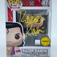 FUNKO POP! WWE RAZOR RAMON #47 (CHASE) (AUTOGRAPHED/SIGNED BY RAZOR RAMON) (JSA COA)