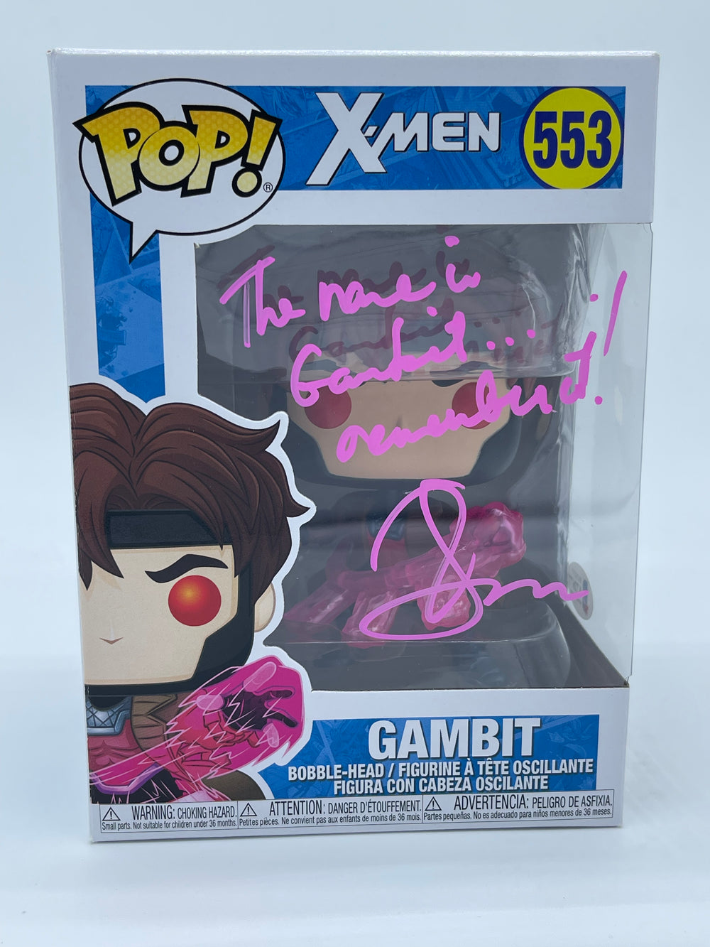 FUNKO POP! MARVEL X-MEN: GAMBIT #553 (AUTOGRAPHED/SIGNED BY TONY DANIELS) (BECKETT COA)