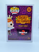 
              FUNKO POP! FREDDY FUNKO / CHILD'S PLAY 2: FREDDY FUNKO AS CHUCKY #SE (LE 5000) (2019 BOX OF FUN EXCLUSIVE STICKER) (📌 CONDITION 9.5)
            