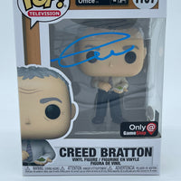 FUNKO POP! TELEVISION THE OFFICE: CREED BRATTON WITH MUNG BEANS #1107 (AUTOGRAPHED/SIGNED BY CREED BRATTON) (JSA COA) (GAMESTOP EXCLUSIVE STICKER)