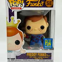 FUNKO POP! FREDDY FUNKO / CHILD'S PLAY 2: BLOODY FREDDY FUNKO AS CHUCKY #SE (LE 3000) (2019 BOX OF FUN EXCLUSIVE STICKER) (📌 CONDITION 8.5/9.0)