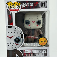 FUNKO POP! MOVIES FRIDAY THE 13TH: GLOW JASON VOORHEES #01 (BLUE GLOW CHASE) (ERROR CHASE STICKER RELEASE) (JJL 161214) (📌 CONDITION 8.5/9.0)