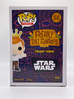 
              FUNKO POP! STAR WARS FREDDY FUNKO AS C-3PO #SE (W/ TM STAMP) (LE 520) (2019 SDCC EXCLUSIVE STICKER)
            