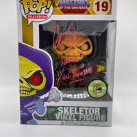 FUNKO POP! TELEVISION MASTERS OF THE UNIVERSE: DISCO SKELETOR #19 (METALLIC) (LE 480) (2013 SDCC EXCLUSIVE STICKER) (SIGNED/AUTOGRAPHED BY ALAN OPPENHEIMER)