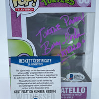 FUNKO POP! TELEVISION TEENAGE MUTANT NINJA TURTLES: DONATELLO #60 (AUTOGRAPHED/SIGNED BY BARRY GORDON) (BECKETT COA) (TMNT)