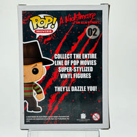 FUNKO POP! MOVIES A NIGHTMARE ON ELM STREET: GLOW FREDDY KRUEGER #02 (GLOW CHASE) (1ST RELEASE / 1 LANGUAGE / LARGE FONT RELEASE) (JJL 141016) (📌 CONDITION 8.0/8.5)