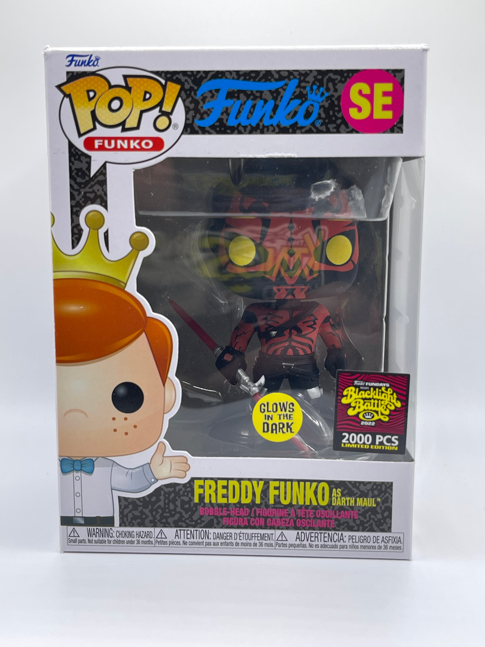 Funko Pop Freddy Funko As Darth Maul Fundays Blacklight buy Battle 2022