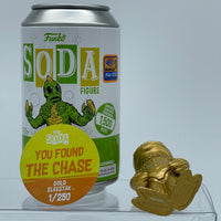 FUNKO SODA FIGURE! TELEVISION LAND OF THE LOST: GOLD SLEESTAK (CHASE/NOT SEALED) (LE 250) (WONDERCON EXCLUSIVE STICKER)