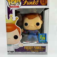 FUNKO POP! FREDDY FUNKO / CHILD'S PLAY 2: FREDDY FUNKO AS CHUCKY #SE (LE 5000) (2019 BOX OF FUN EXCLUSIVE STICKER) (📌 CONDITION 9.5)