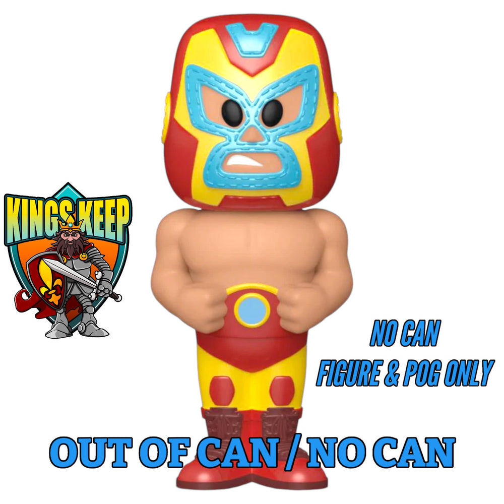 FUNKO SODA! LUCHA LIBRE: METALLIC EL HEROE INVICTO (CHASE / FIGURE AND POG ONLY) (LE 2,500) (📌 CONDITION 9.5)