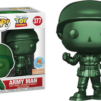 FUNKO POP! DISNEY TOY STORY: METALLIC ARMY MAN #377 (BOX LUNCH EXCLUSIVE STICKER) (2018 TOY STORY LAND GRAND OPENING STICKER)