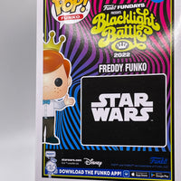 FUNKO POP! STAR WARS FREDDY FUNKO AS DARTH MAUL #SE (GLOW) (LE 2,000) (2022 BLACKLIGHT BATTLE EXCLUSIVE STICKER)