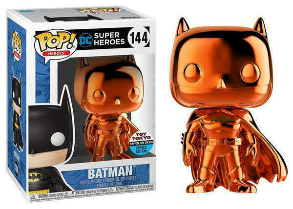 BATMAN #144 (ORANGE CHROME) (2018 TOY TOKYO/NYCC EXCLUSIVE STICKER) FUNKO POP