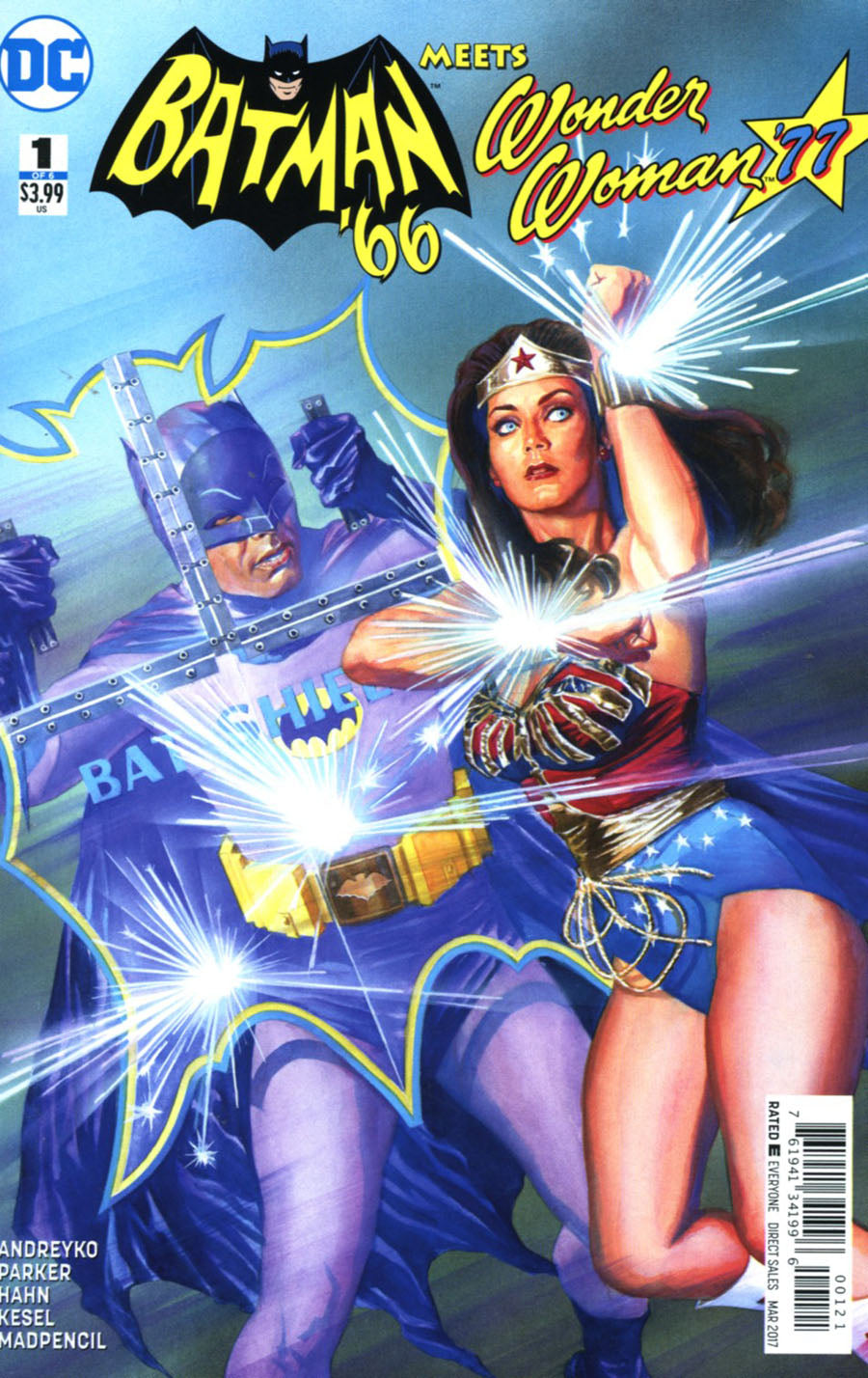 DC COMICS BATMAN '66 MEETS WONDER WOMAN '77 ISSUE #1 (MINI-SERIES) (DIRECT EDITION) (ALEX ROSS VARIANT COVER) (MAR 2017) (📌 CONDITION 9.5)