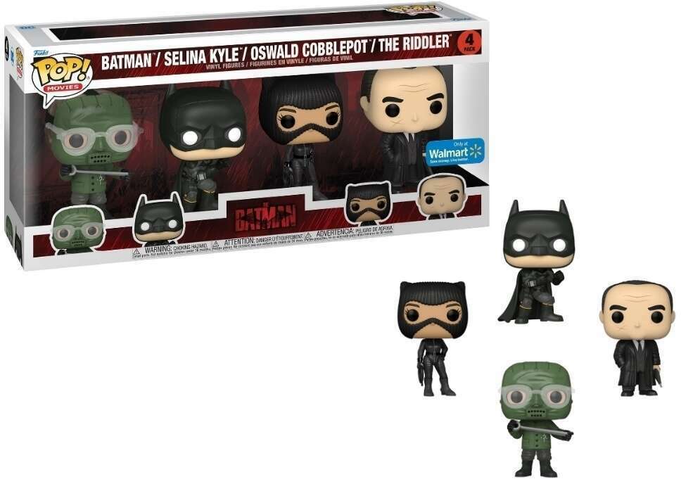 Funko Pop DC Batman, newest Selina Kyle, Oswald Cobblepot, and The Riddler 4 Pack