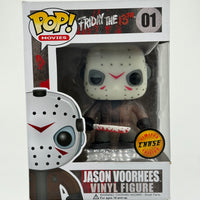 FUNKO POP! MOVIES FRIDAY THE 13TH: GLOW JASON VOORHEES #01 (BLUE GLOW CHASE) (ERROR CHASE STICKER RELEASE) (JJL 170301) (📌 CONDITION 6.0/6.5)