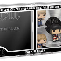 FUNKO POP! ALBUMS ROCKS AC/DC: BRIAN JOHNSON / PHIL RUDD / ANGUS YOUNG / CLIFF WILLIAMS / MALCOLM YOUNG #17 (DELUXE) (BACK IN BLACK) (2021 WALMART EXCLUSIVE STICKER)