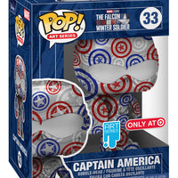 FUNKO POP! MARVEL ART SERIES THE FALCON AND THE WINTER SOLDIER: CAPTAIN AMERICA #33 (TARGET EXCLUSIVE STICKER) (ART SERIES STICKER)