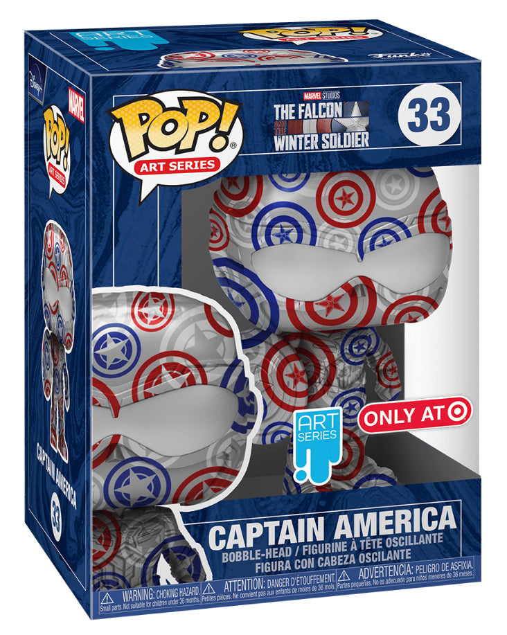 FUNKO POP! MARVEL ART SERIES THE FALCON AND THE WINTER SOLDIER: CAPTAIN AMERICA #33 (TARGET EXCLUSIVE STICKER) (ART SERIES STICKER)