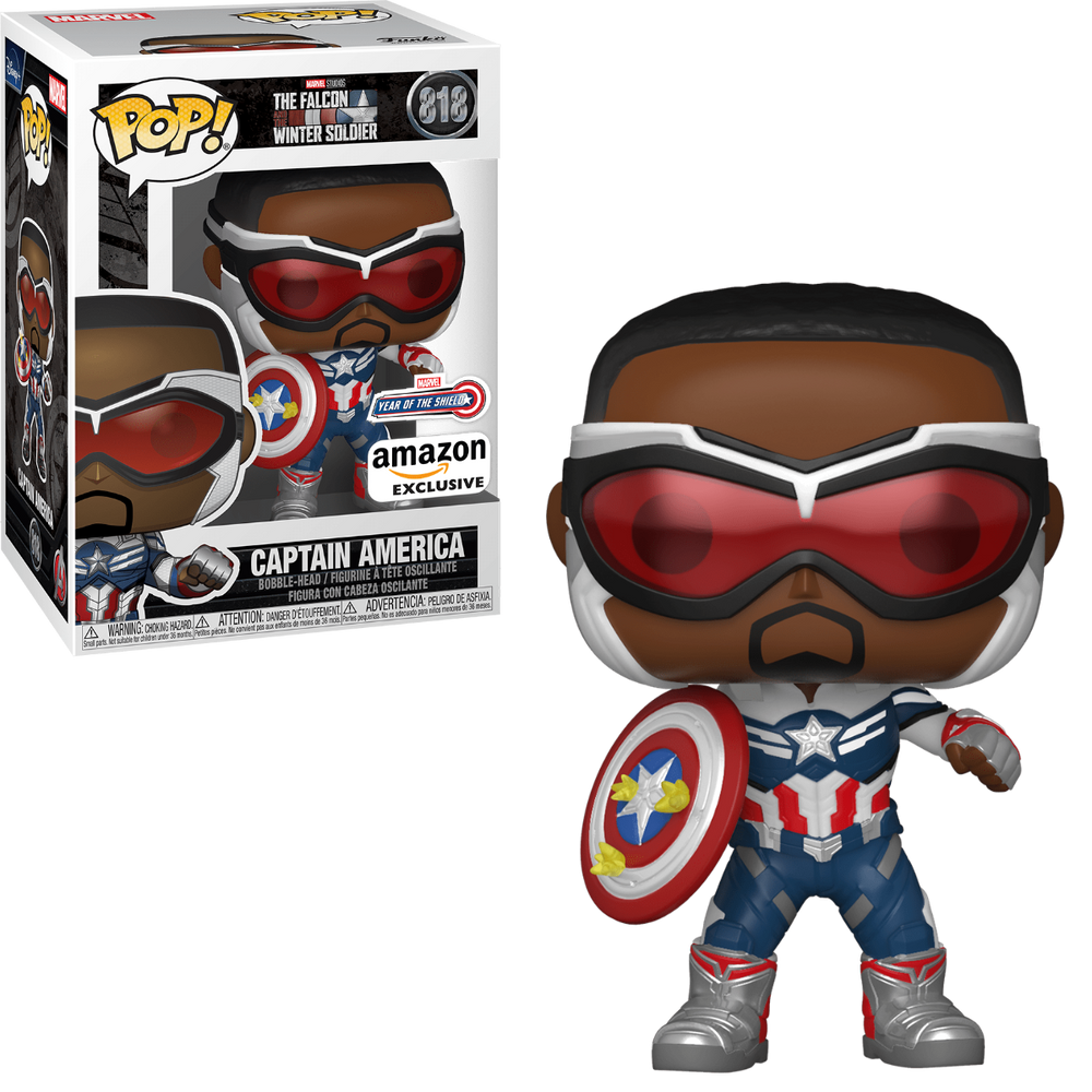 CAPTAIN AMERICA #818 (SAM WILSON) (AMAZON EXCLUSIVE STICKER) (YEAR OF THE SHIELD) (THE FALCON AND THE WINTER SOLDIER) FUNKO POP