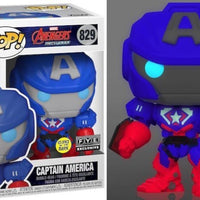 FUNKO POP! MARVEL AVENGERS MECH STRIKE: CAPTAIN AMERICA #829 (GLOW) (F.Y.E. EXCLUSIVE STICKER)