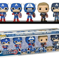CAPTAIN AMERICA: THROUGH THE AGES (5-PACK) (AMAZON EXCLUSIVE STICKER) (YEAR OF THE SHIELD STICKER) FUNKO POP