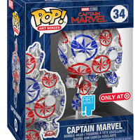 FUNKO POP! MARVEL CAPTAIN MARVEL ART SERIES: FLYING CAPTAIN MARVEL #34 (TARGET EXCLUSIVE STICKER)