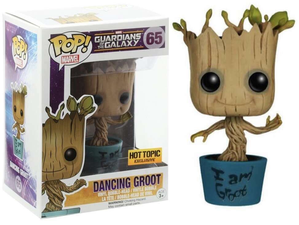 FUNKO POP! MARVEL GUARDIANS OF THE GALAXY: BLUE DANCING GROOT #65 (HOT TOPIC EXCLUSIVE STICKER)