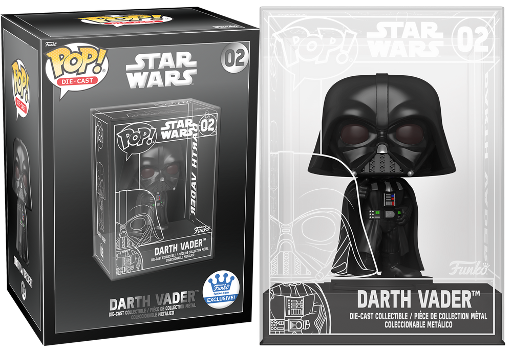 FUNKO POP! DIE-CAST STAR WARS DARTH VADER #02 (FUNKO-SHOP EXCLUSIVE STICKER)