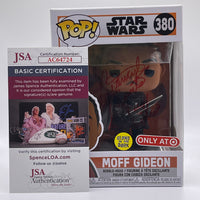 FUNKO POP! STAR WARS THE MANDALORIAN: GLOW MOFF GIDEON #380 (SIGNED/AUTO BY GIANCARLO ESPOSITO) (JSA CERTIFIED) (TARGET EXCLUSIVE STICKER)