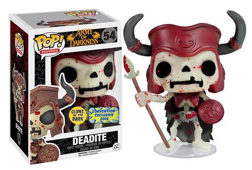 FUNKO POP! MOVIES ARMY OF DARKNESS: BLOODY DEADITE #54 (GLOW) (2014 BCC EXCLUSIVE STICKER)