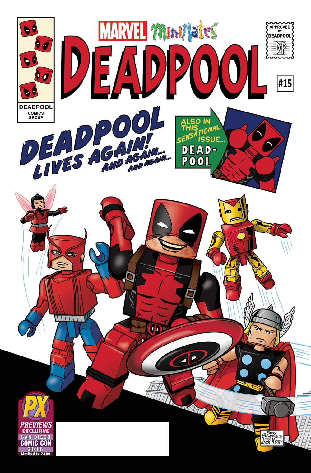 MARVEL COMICS DEADPOOL VOL. 4 ISSUE #15 (LE 7,500) (SDCC 2016 PREVIEWS MINIMATES EXCLUSIVE VARIANT COVER) (SEPT 2016) (DIRECT EDITION) (📌 CONDITION 8.5/9.0)