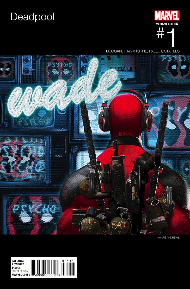 MARVEL COMICS DEADPOOL VOL. 4 ISSUE #1 (KAARE ANDREWS HIP HOP VARIANT COVER) (JAN 2016) (📌 CONDITION 9.5)