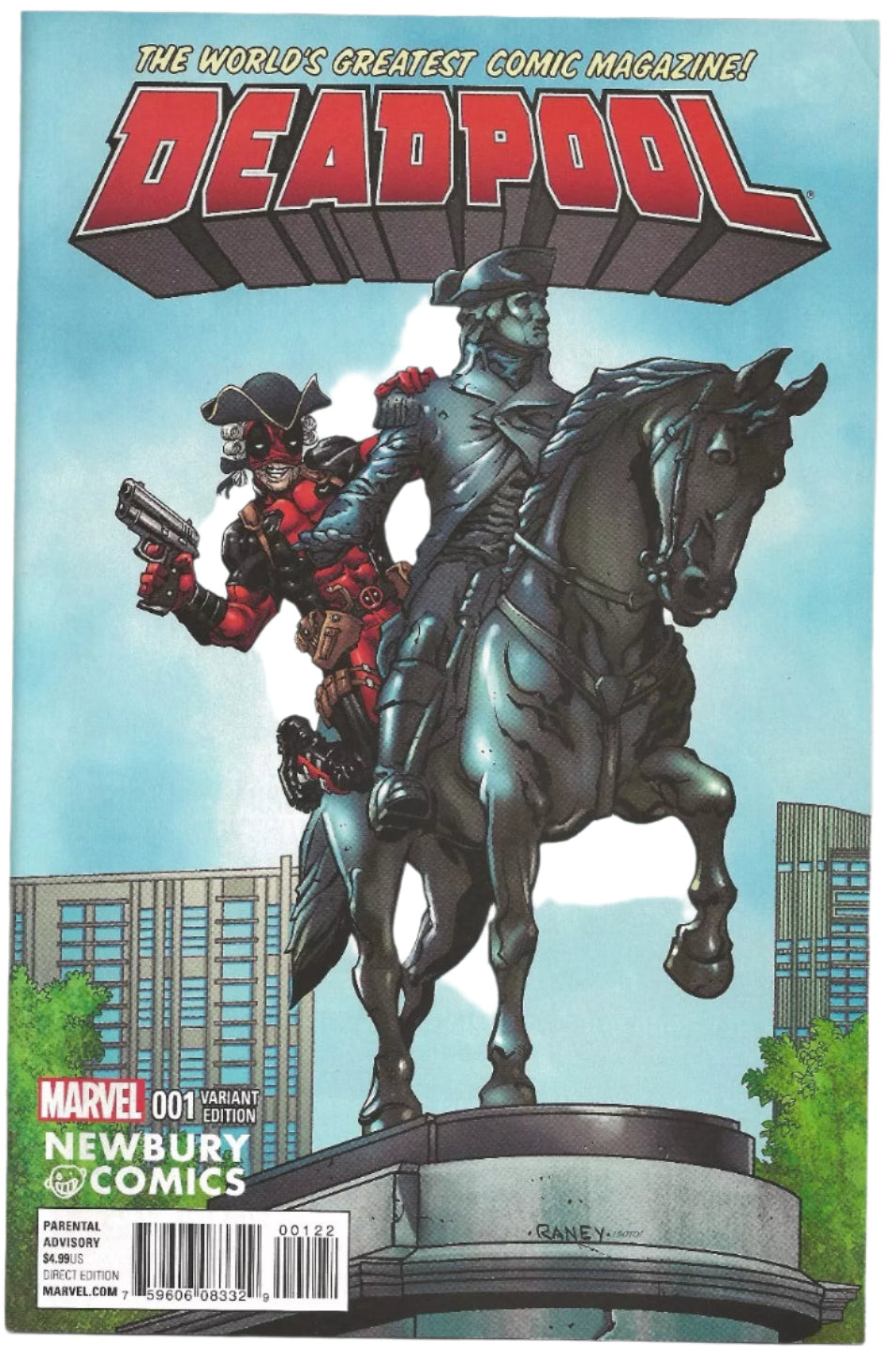 MARVEL COMICS DEADPOOL VOL. 4 ISSUE #1 (NEWBURY COMICS VARIANT COVER) (JAN 2016) (📌 CONDITION 8.5/9.0)