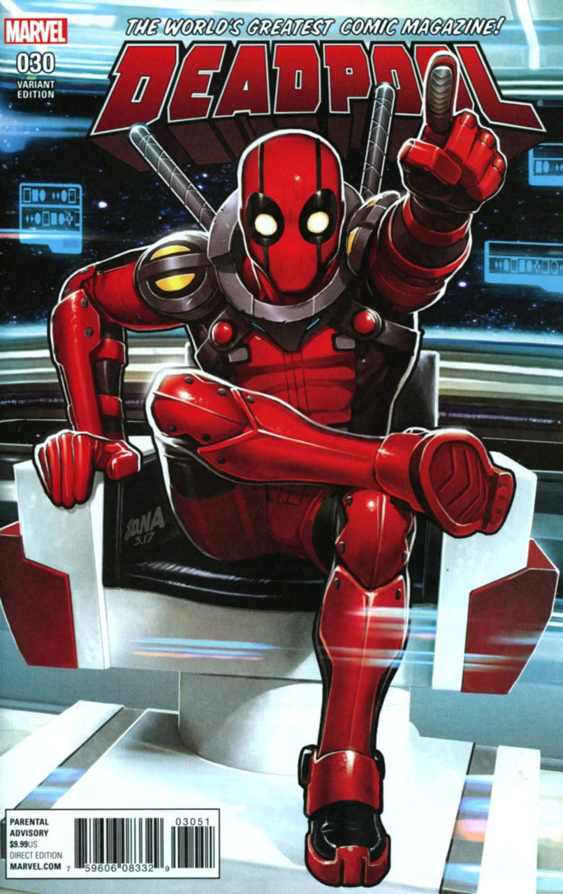 MARVEL COMICS DEADPOOL VOL. 4 ISSUE #30 (DAVID NAKAYAMA VARIANT COVER) (JULY 2017) (📌 CONDITION 7.5)