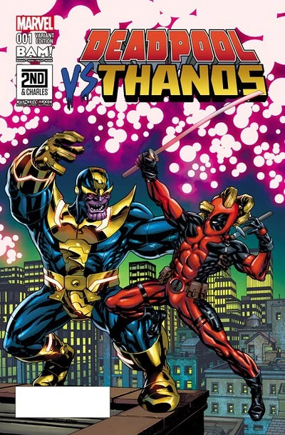 MARVEL COMICS DEADPOOL VS. THANOS ISSUE #1 (MINI-SERIES) (BAM! / 2ND & CHARLES EXCLUSIVE MIKE MCKONE VARIANT COVER) (NOV 2015) (📌 CONDITION 6.5)