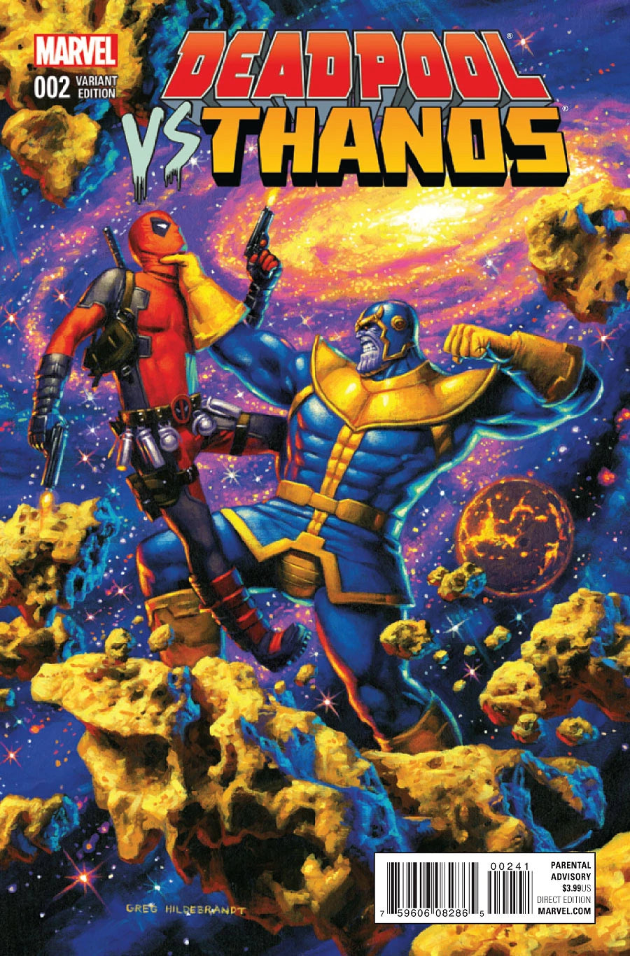 MARVEL COMICS DEADPOOL VS. THANOS ISSUE #2 (MINI-SERIES) (GREG HILDEBRANDT VARIANT COVER) (NOV 2015) (📌 CONDITION 8.5)