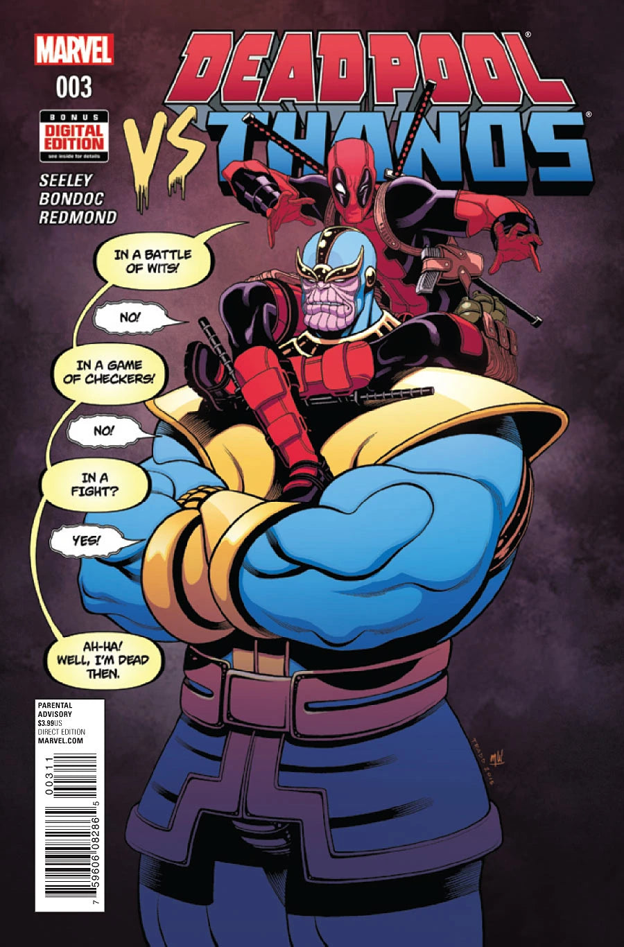 MARVEL COMICS DEADPOOL VS. THANOS ISSUE #3 (MINI-SERIES) (DEC 2015) (📌 CONDITION 8.5/9.0)