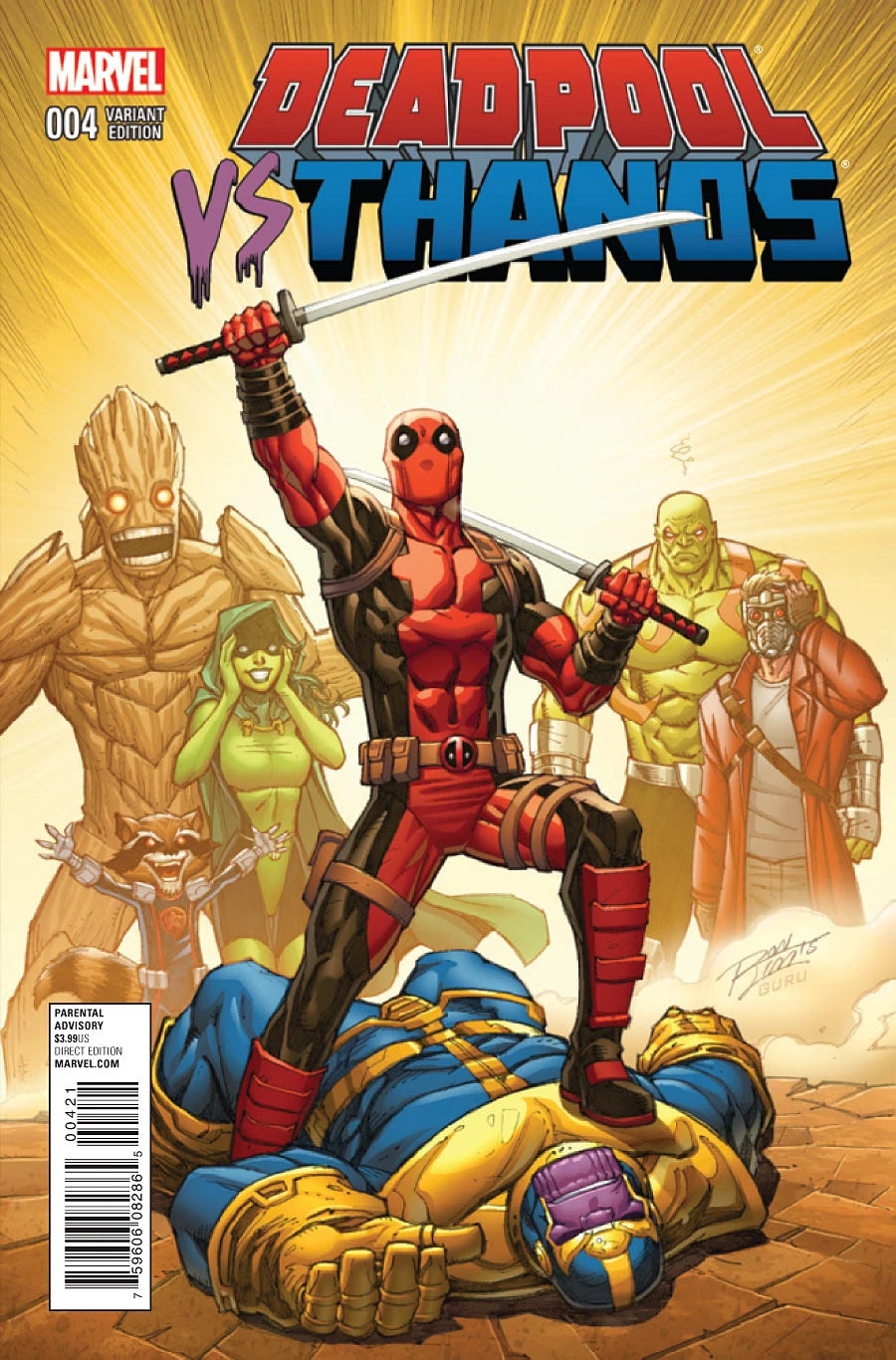 MARVEL COMICS DEADPOOL VS. THANOS ISSUE #4 (RON LIM VARIANT COVER) (MINI-SERIES) (DEC 2015) (📌 CONDITION 8.5/9.0)