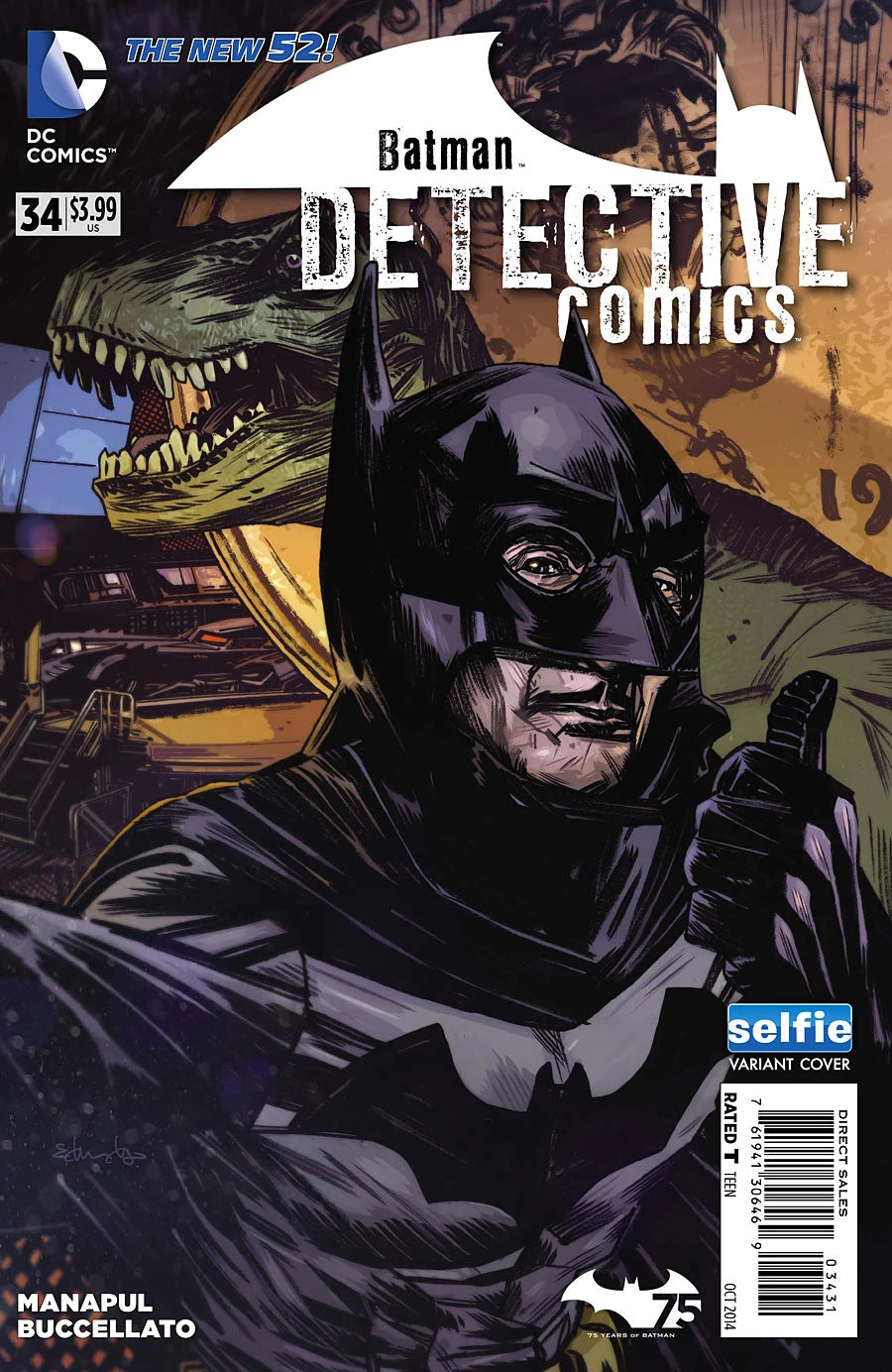 DC COMICS DETECTIVE COMICS VOL. 2 ISSUE #34 (TOMMY LEE EDWARDS SELFIE VARIANT COVER) (DIRECT EDITION) (OCT 2014) (📌 CONDITION 8.5/9.0)