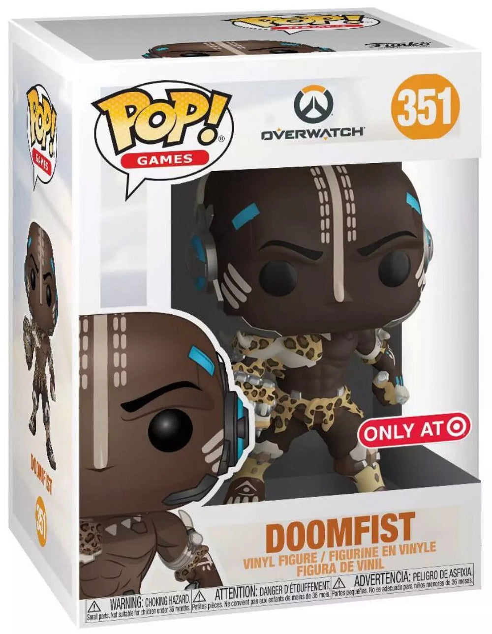 FUNKO POP! GAMES OVERWATCH: DOOMFIST (LEOPARD) #351 (TARGET EXCLUSIVE STICKER)