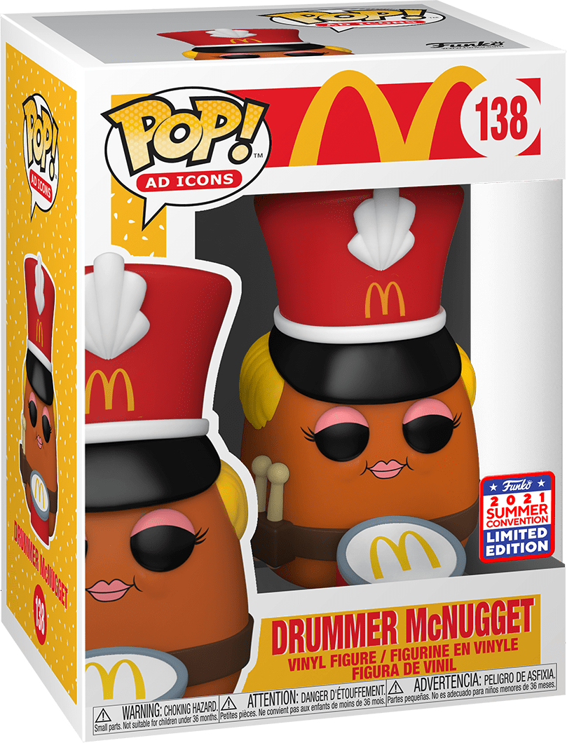 FUNKO POP! AD ICONS MCDONALD'S: DRUMMER MCNUGGET #138 (2021 SUMMER CONVENTION STICKER)