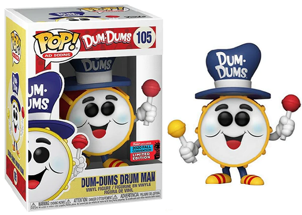 FUNKO POP! AD ICONS DUM-DUMS: DRUM MAN #105 (2020 FALL CONVENTION STICKER)