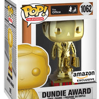 FUNKO POP! TELEVISION THE OFFICE: DUNDIE AWARD #1062 (GOLD CHROME) (AMAZON EXCLUSIVE STICKER)