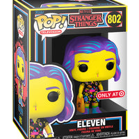 FUNKO POP! TELEVISION STRANGER THINGS: ELEVEN IN MALL OUTFIT #802 (BLACKLIGHT) (TARGET EXCLUSIVE STICKER)