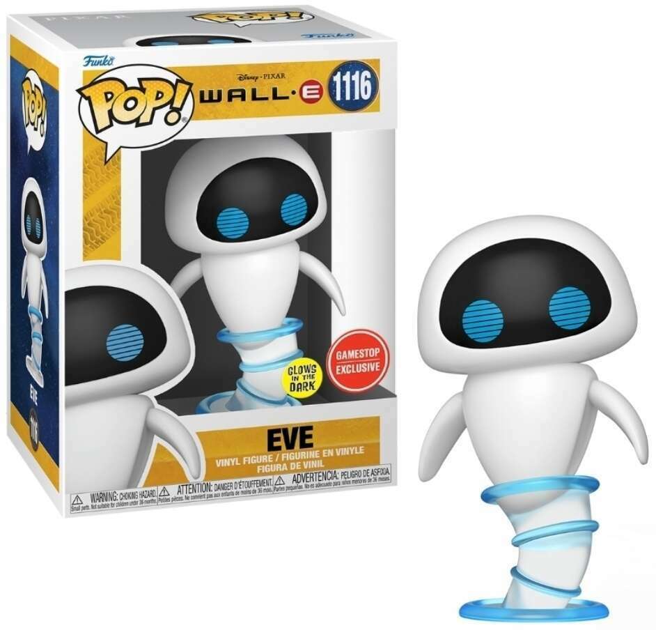 FUNKO POP! DISNEY WALL-E: GLOW EVE #1116 (GAMESTOP EXCLUSIVE STICKER)