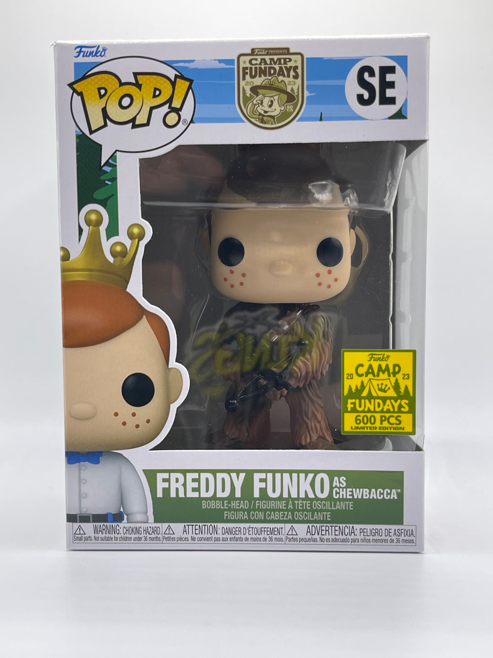 FUNKO POP! STAR WARS FREDDY FUNKO AS CHEWBACCA #SE (LE 600) (2023 CAMP FUNDAYS EVENT EXCLUSIVE STICKER)