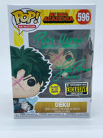 
              FUNKO POP! ANIMATION MY HERO ACADEMIA: DEKU #596 (FULL COWL) (AUTOGRAPHED/SIGNED BY JUSTIN BRINER) (JSA COA) (CUSTOM ARTWORK) (GLOW) (ENTERTAINMENT EARTH EXCLUSIVE STICKER)
            