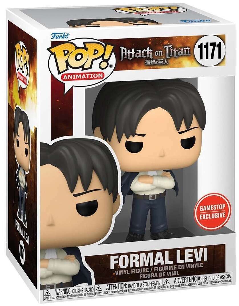 FUNKO POP! ANIMATION ATTACK ON TITAN: FORMAL LEVI #1171 (GAMESTOP EXCLUSIVE STICKER)