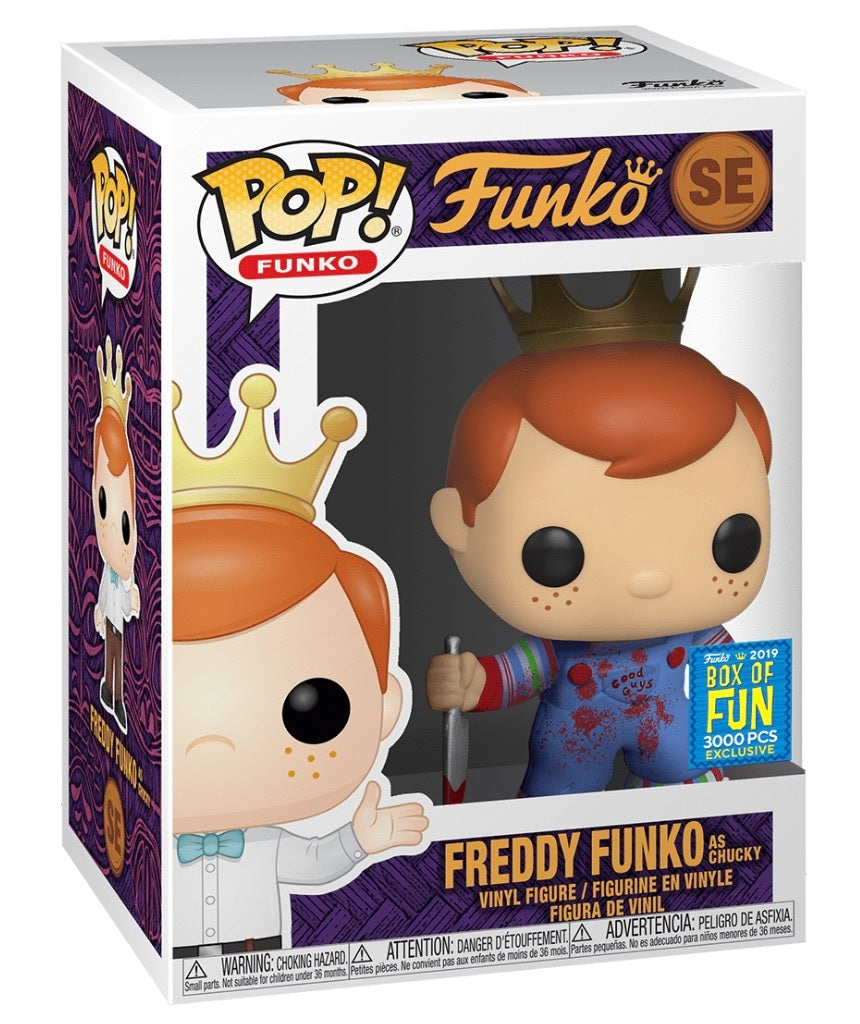 FUNKO POP! FREDDY FUNKO: FREDDY FUNKO AS CHUCKY #SE (BLOODY) (LE 3000) (2019 BOX OF FUN EXCLUSIVE STICKER)